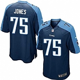 Nike Men & Women & Youth Titans #75 Jones Navy Blue Team Color Game Jersey,baseball caps,new era cap wholesale,wholesale hats